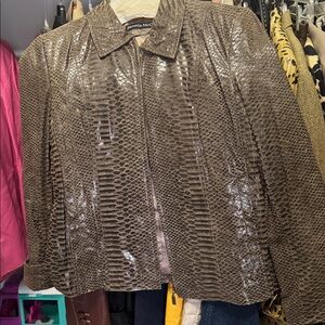 Brown Snakeskin Pattern Jacket!  Brand New w/ tags